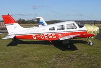 G-CEGS @ EGBO - Part of a busy aviation scene at Wolverhampton (Halfpenny Green) Airport on a crisp winters day - by Terry Fletcher