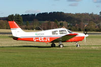 G-CEJV @ EGBO - Part of a busy aviation scene at Wolverhampton (Halfpenny Green) Airport on a crisp winters day - by Terry Fletcher