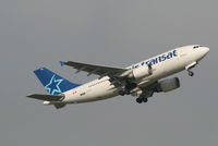 C-GTSX @ EBBR - Flight TSC155 is taking off from RWY 07R - by Daniel Vanderauwera