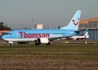 G-THOO @ LFBO - Lining up rwy 32R for departure... Only Thomson B733 fitted with winglets... - by Shunn311