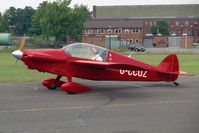 G-CCOZ @ EGTC - Monnett Sonerai 11 at Cranfield Airport in 1990. - by Malcolm Clarke