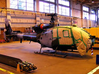 ZA773 @ EGOS - Aerospatiale Gazelle AH.1 in storage at RAF Shawbury - by Chris Hall