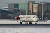 OY-KHP @ EGCC - Scandinavian Airlines - by Chris Hall