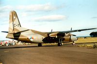 C-7 @ EGQL - F-27 Troopship of 334 Squadron Royal Netherlands Air Force on display at the 1989 RAF Leuchars Airshow. - by Peter Nicholson