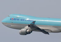 HL7437 @ KLAX - Korean Air Cargo Boeing 747-4B5F (SCD), 25L departure KLAX. - by Mark Kalfas