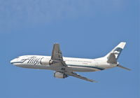 N706AS @ KLAX - Alaska Airlines Boeing 737-490, 25R departure KLAX. - by Mark Kalfas