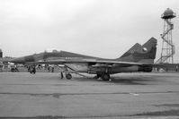 9207 @ EGUA - Mikoyan-Gurevich MiG-29A at RAF Upper Heyford in 1992. - by Malcolm Clarke
