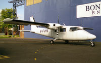 G-FJMS @ EGTC - Partenavia P-68B Victor at Cranfield Airport in 1995. - by Malcolm Clarke