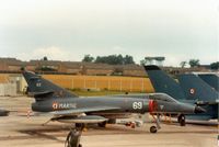 69 @ EGVA - Super Etendard of 11 Flotille French Aeronavale on the flight-line at the 1987 Intnl Air Tattoo at RAF Fairford. - by Peter Nicholson
