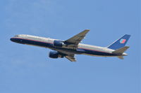 N596UA @ KLAX - United Airlines Boeing 757-222, N596UA RWY 25R departure KLAX. - by Mark Kalfas