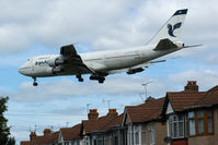 EP-IAG @ EGLL - over the houses of Hatton Cross; nearly 33 years old 742 - by Robbie0102