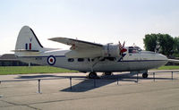 WV746 @ EGWC - Percival P-66 Pembroke C1 at The Aerospace Museum, RAF Cosford in 1989. - by Malcolm Clarke