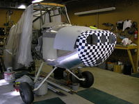 N6710C @ KVPC - aircraft in rebuild state, new nose bowl colors - by ken adams
