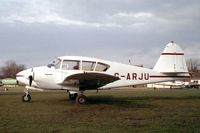 G-ARJU @ EGTC - Piper PA-23-160 Apache G at Cranfield Airport in 1989. - by Malcolm Clarke