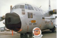 65-0985 @ EGVA - WC-130H Hercules, callsign Gull 38, of the 53rd Weather Research Squadron on display at the 1987 Intnl Air Tattoo at RAF Fairford. - by Peter Nicholson