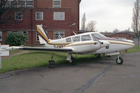 G-AWBT @ EGTC - Piper PA-30-160 Turbo Twin Comanche B at Cranfield Airport in 1989. - by Malcolm Clarke