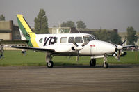 PH-AST @ EGTC - Piper PA-31-350 Navajo Chieftain at Cranfield Airport in 1987. - by Malcolm Clarke