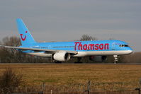 G-OOBA @ EGCC - now in Thomson colours - by Chris Hall