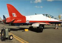 XX154 @ EGVA - Defence Test & Evaluation Organisation (DTEO) Hawk T.1, callsign TEE 11A, on display at the 1995 Intnl Air Tattoo at RAF Fairford. - by Peter Nicholson