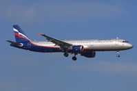 VP-BUM @ EGLL - Aeroflot A321 arriving at Heathrow - by Terry Fletcher