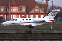 OE-FCB @ EGLC - Austrian Cessna 510 Mustang lands at London City Airport - by Terry Fletcher