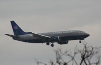 N346UA @ KLAX - United Airlines Boeing 737-322, N346UA 7R approach KLAX. - by Mark Kalfas