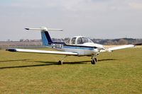 G-BOLF @ X5FB - Piper PA-38-112 Tomahawk at Fishburn Airfield UK in 2008. Crashed into the North Sea off Robin Hoods Bay, N Yorks, Oct 17 2008. - by Malcolm Clarke