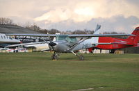G-BOLV @ EGTF - Cessna 152 Ex N24983 at Fairoaks - by moxy