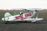 G-BADW @ EGTC - Aerotek Pitts S-2A Special at Cranfield Airport in 1990. - by Malcolm Clarke