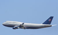 N116UA @ KLAX - United Airlines Boeing 747-422, N116UA 25R departure KLAX. - by Mark Kalfas