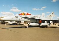 164657 @ EGVA - Another view of the VFA-87 F/A-18C Hornet on display at the 1995 Intnl Air Tattoo at RAF Fairford. - by Peter Nicholson