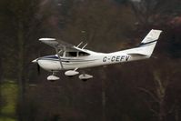 G-CEFV @ EGBB - Cessna 182 Skylane arriving at BHX - by Terry Fletcher