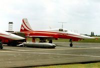 J-3080 @ MHZ - F-5E of the Patrouille Suisse display team on the flight-line at the 1995 Mildenhall Air Fete. - by Peter Nicholson