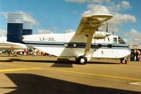 LX-JUL @ EGVA - SC.7 Skyvan on display at the 1995 Intnl Air Tattoo at RAF Fairford. - by Peter Nicholson