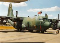 90-1798 @ EGVA - C-130H Hercules Spirit of Shelby, callsign Herc 01, of 164th Airlift Squadron/139th Tactical Airlift Group of the Ohio ANG on display at the 1995 Intnl Air Tattoo at RAF Fairford. - by Peter Nicholson