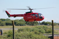 G-WAAS @ EGFH - Helimed 57 returning to base - by Roger Winser
