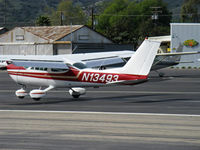 N13493 @ SZP - 1976 Cessna 177B CARDINAL, Lycoming O&VO-360 180 Hp, landing roll Rwy 22 - by Doug Robertson