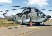 U-277 @ EGVA - S-61A Sea King of Esk 722 Royal Danish Air Force on display at the 1995 Intnl Air Tattoo at RAF Fairford. - by Peter Nicholson