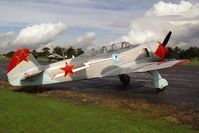 G-BTUB @ EGSX - Let C-11 (Yak-11) at a North Weald Photoshoot in 1999. - by Malcolm Clarke