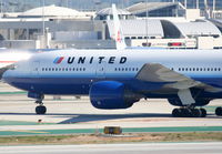 N783UA @ KLAX - United Airlines Boeing 777-222, N783UA taxiway Papa KLAX. - by Mark Kalfas