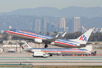 N980AN @ KLAX - American Airlines Boeing 757-223, AAL114 25R departure for KEWR. - by Mark Kalfas