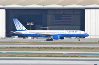 N595UA @ KLAX - United Airlines Boeing 757-222, N595UA taxiway Bravo KLAX. - by Mark Kalfas
