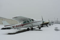 N73043 @ GKY - Record 12.5 snow fall in Arlington, Texas is too much for the Cessna's...