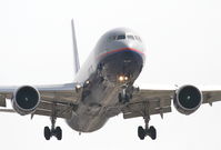 N677UA @ KLAX - United Airlines Boeing 767-322, UAL83 arriving from KIAD, 24R KLAX. - by Mark Kalfas
