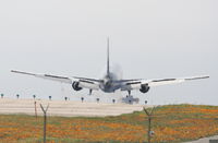 N677UA @ KLAX - United Airlines Boeing 767-322, UAL83 arriving from KIAD, 24R KLAX. - by Mark Kalfas