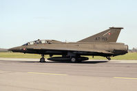 AT-155 @ EGXW - Saab TF-35 Draken. From Eskadrille 729, Karup at RAF Waddington's Photocall in 1990. - by Malcolm Clarke