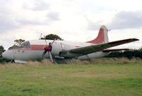 WF372 @ EGSP - Vickers 668 Varsity T1 at Peterborough Sibson Airport in 1988. Then in the care of the Nene Valley Aviation Society. Now at The Brooklands Museum. - by Malcolm Clarke