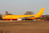 EI-OZA @ EGBP - European Air Transport, It wears the reg no. OO-DIF on the starboard side - by Chris Hall