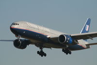 N773UA @ EBBR - Arrival of flight UA950 to RWY 25L - by Daniel Vanderauwera