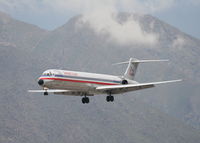 N7518A @ KPSP - American Airlines Mcdonnell Douglas DC-9-82(MD-82), AAL1767 arriving from KDFW, 13R KPSP. - by Mark Kalfas